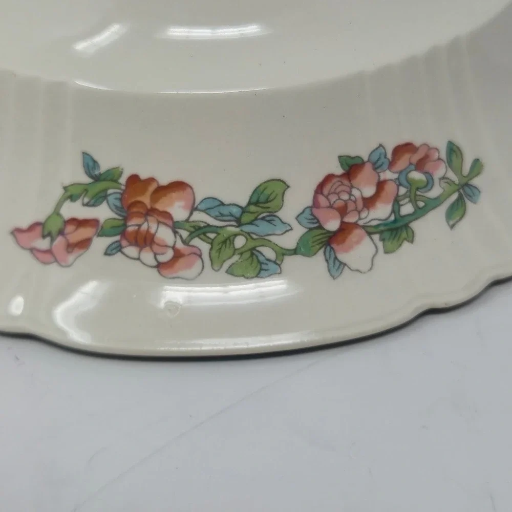 Vintage Myott Staffordshire England Floral Serving Bowl 9